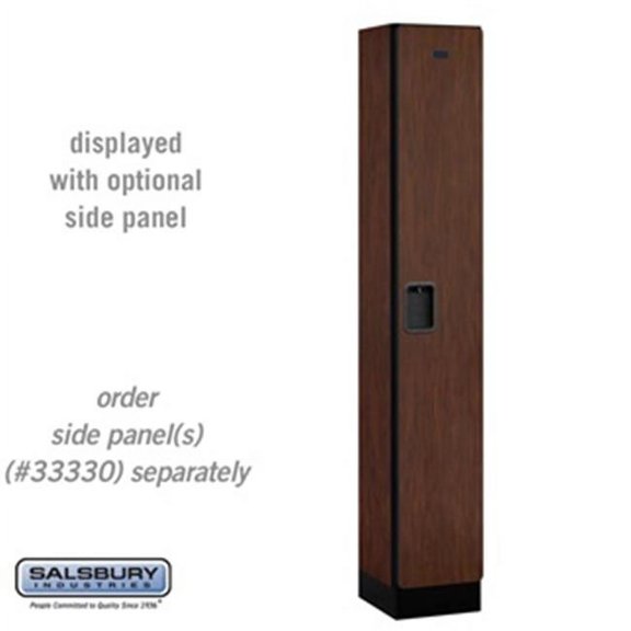 SalsburyIndustries 31165MAH Single Tier 1 Wide 6 ft. X 15 in. Designer Wood Locker - Mahogany