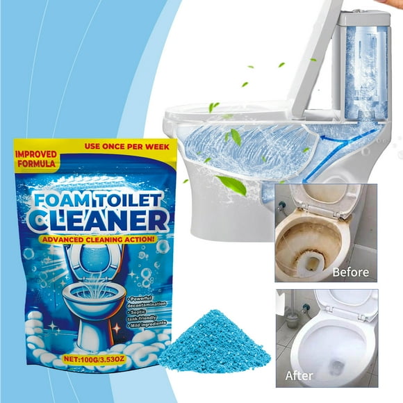 Xuewenshw Foaming Toilet Cleaner Bowl Refresher Toilet Cleaner Bowl Powder Foaming Toilet Cleaner Powerful And Drain Cleaner Powder Toilet Cleaner Toilet Bowl Cleaner Self Small Toilet Brush