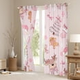 thumbnail image 3 of Feelyou Pink Reindeer Curtains (2, 52x84), Teen Santa Xmas Tree, 3 of 6
