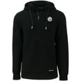 thumbnail image 2 of Men's Cutter & Buck Black Pittsburgh Steelers Primary Mark Roam Eco Recycled Half-Zip Pullover Hoodie, 2 of 3