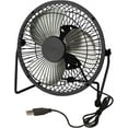 thumbnail image 4 of USB Metal Desk Fan, Bexikou 4 inch Quiet Mini Desktop Cooling Fan with Adjustable Head for Home, Office and Travel-Black, 4 of 9
