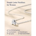 thumbnail image 6 of Suplight 925 Sterling Silver Initial Necklace for Women Hypoallergenic Dainty Simple Alphabet Letter A Pendant Personalized Jewelry Gifts for Daughter Wife Birthday, 6 of 9