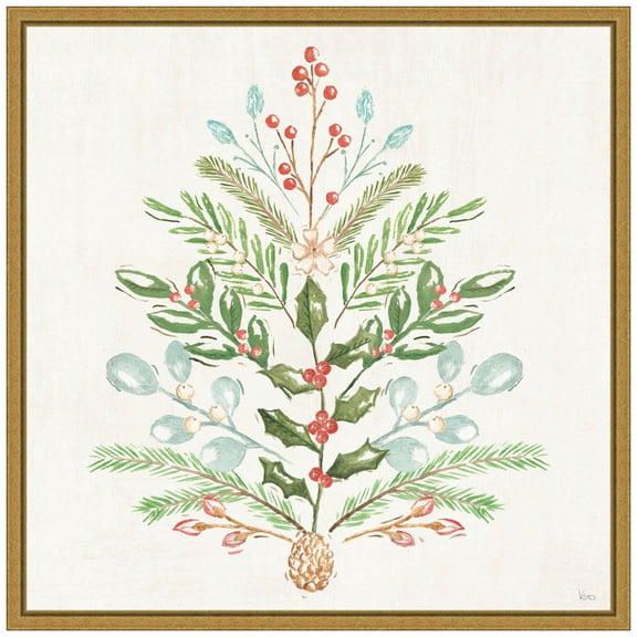 Amanti Art Elegant Holiday V Framed Canvas Wall Art Print