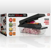 Nutrislicer XL مادولين القطاعة الخضار المروحية الجبن مبشرة المطبخ الغذاء المقامر الخضار البطاطا القاطع 4 شفرات الأسود