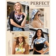thumbnail image 4 of AWAYTR Lightweight Women's Silk Satin Square Headscarf Scarf Bandana 4 Pack, Floral Print, 4 of 9