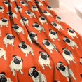 thumbnail image 3 of Pug Dog Blanket,Comfortable Soft Flannel Throw Blanket,All Season,Warm Lightweight Blankets for Sofa Bed Couch Living Room Chair,60"x80"(150x200cm), 3 of 4