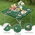 thumbnail image 4 of Green Christmas Pattern Square Fitted Tablecloth with Elastic Edge,Square Table Cover,Washable Elastic Table Cover for Home Kitchen Party Decor 36"x36", 4 of 6