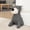 Dog Black/White, variant on Decorative Mouse Door Stopper - Weighted Animal Doorstop, 2.3 lb., Functional and Cute, Corduroy Fabric - Keeps Doors Open and Prevents Slamming, Perfect for Home or Office - Gray