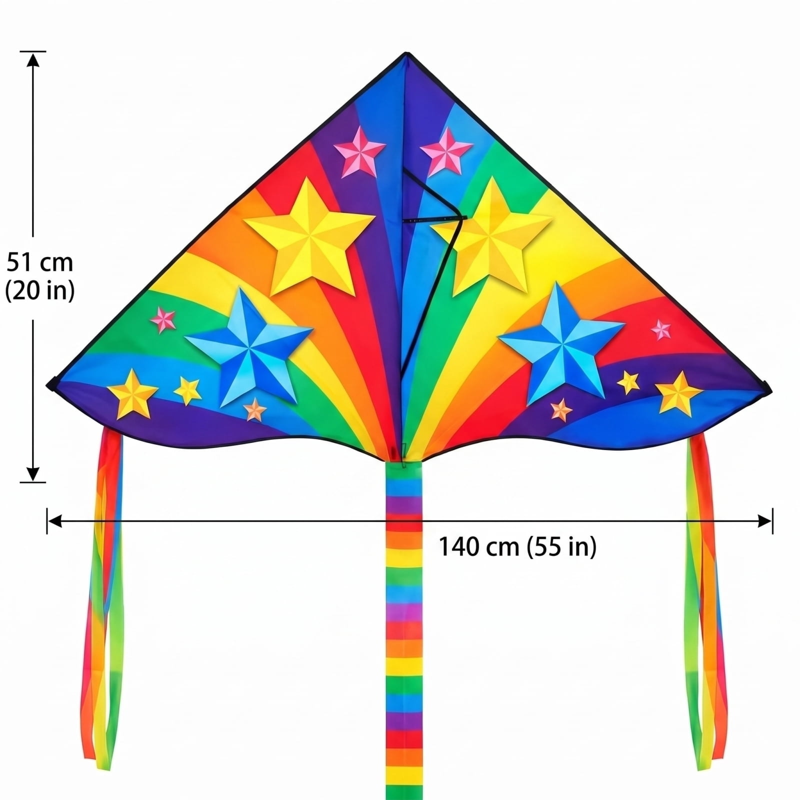 EclipseJewels Dinosaur Kite for Kids and Adults - Easy to Fly with String, Colorful Large Beach Kite for Outdoor Games Family Fun,B