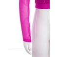 thumbnail image 6 of iiniim Kids Girls Jazz Hip Hop Dance Sequins Mesh Long Sleeve One Shoulder Dance Top with Shorts Hot Pink 12, 6 of 7