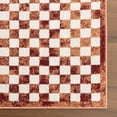 thumbnail image 4 of nuLOOM Nikita Faded Geometric Machine Washable Area Rug, 6' 7" x 9', Brick, 4 of 9