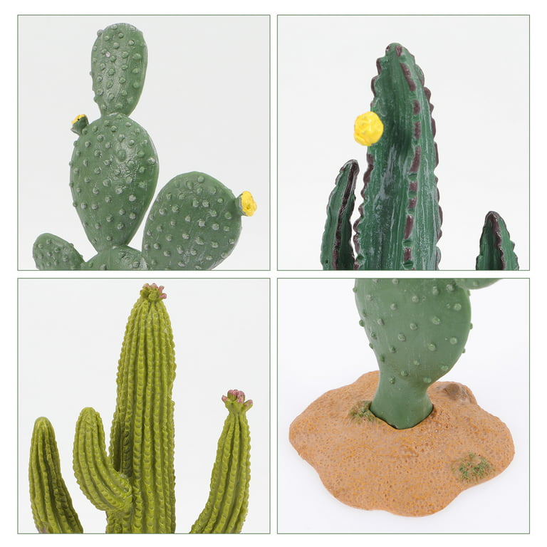 3pcs Simulated Cactus Ornament Microlandscape Plant Statue Decor