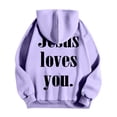 thumbnail image 4 of MHFRRA Sudaderas y Sudaderas Casuales para Hombre, Suéter Holgado con Estampado para Otoño E Invierno, Ropa de Calle Cómoda y de Moda para Uso Diario Púrpura claro, 4 of 5