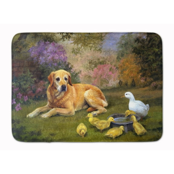Yellow Labrador and Chicks Machine Washable Memory Foam Mat