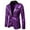 Purple, variant on Xysaqa Men's Fashion Shiny Sequins Blazer One Button Casual Dress Suit Jacket Party Festival Tuxedo Sport Coat