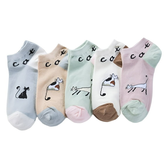 TELOLY 4Pairs Ankle Socks for Women,Cotton Womens No Show Socks Size 7-9,Womens Athletic Socks