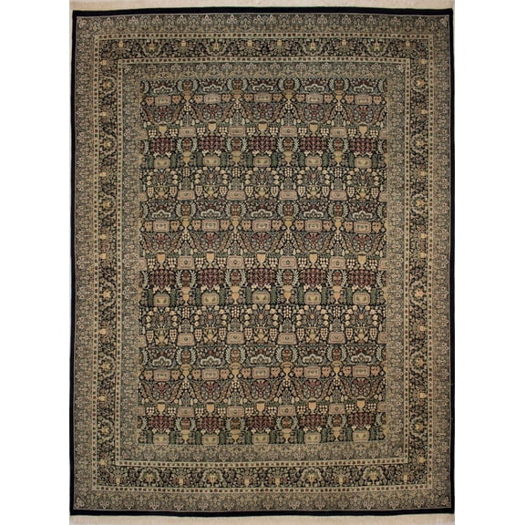 Wali Olivia Black/Green Rug, 8'9" x 11'9"