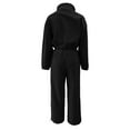 thumbnail image 5 of sususu Women's Zip Up Jumpsuit Long Sleeve Romper Jumpsuit Elastic Waist Comfortable Outfit Turn Down Collar Cargo Romper,Black,XL, 5 of 5