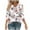 A263 Multicolor, variant on Xdegoge Women's In Clothing Womens 3/4 Sleeve T Shirts Trendy V Neck T Shirts Summer Tunic Ladies Tops Loose Business Casual Blouses Floral Vacation Tee Shirts Camisas Para Mujer