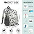 thumbnail image 6 of Cute Black and White Cartoon Line Drawing Dog Backpack Backpack for School,Cute School Bag,Schoolbag with Adjustable Shoulder Straps & Padded Back,13.8"x11.4"x6", 6 of 6