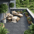 thumbnail image 2 of Tigbond Interlocking Floor Tiles 12"x12" - Snap Together Waterproof Plastic Deck Tiles for Patio,Garage,Poolside,Balcony | DIY Outdoor Pavers,Easy No-Tool Installation, 2 of 8