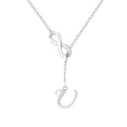 thumbnail image 1 of SIfdSeng Collier Initiale en Argent à Pompon en Forme de 8 pour Femmes Colliers en Argent pour Femmes A Z 26 Colliers Initiales Alphabet pour Adolescentes Bijoux, 1 of 3