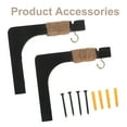 thumbnail image 3 of LOLIPPYY 2-Pack Black Wooden Plant Hooks for Hanging Pots, Rustic Wall Brackets for Indoor and Outdoor Use, 3 of 6