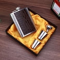 thumbnail image 2 of Lutabuo 8oz Leather Stainless Steel Hip Flask Set Whiskey Flagon with Funnel Cups, 2 of 6
