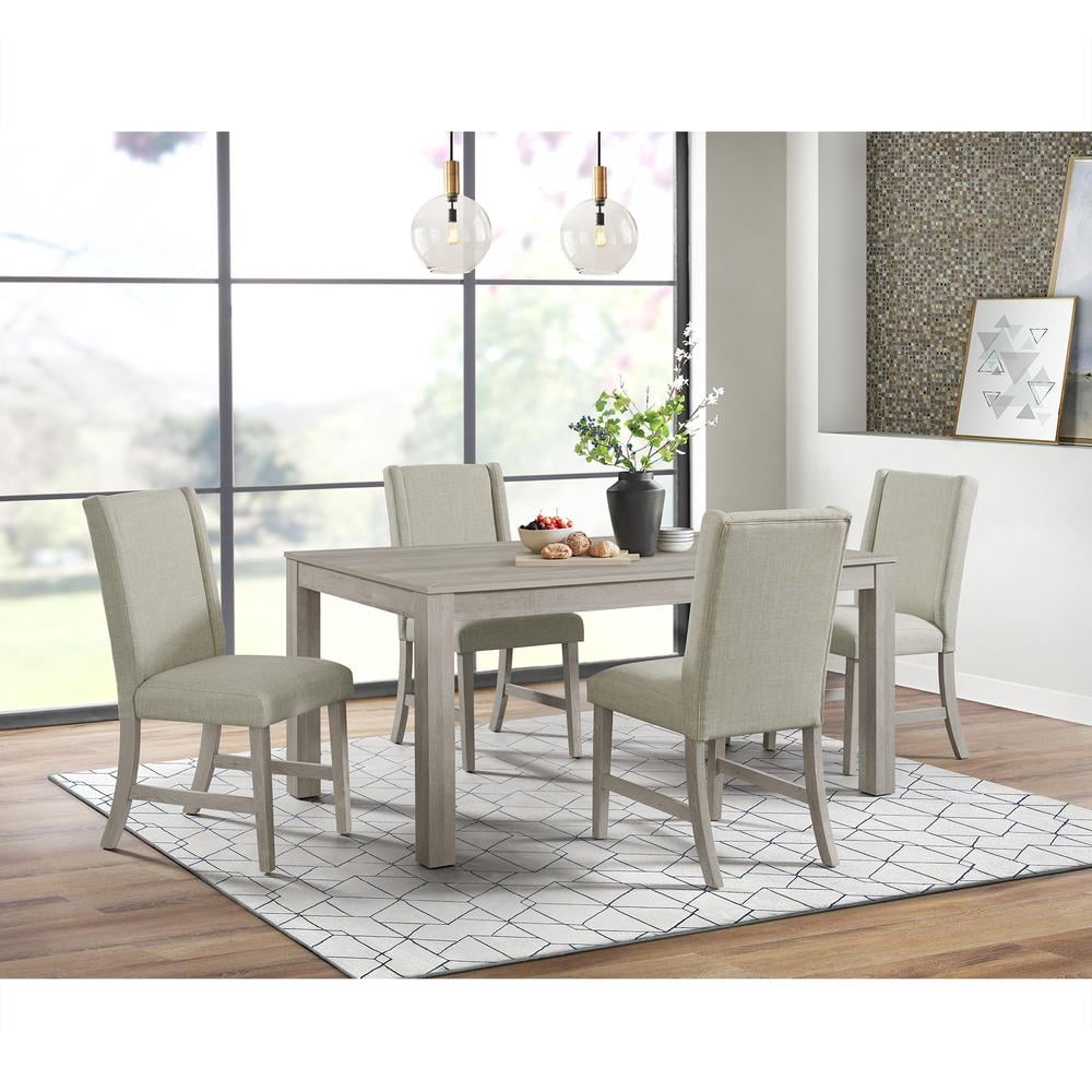 Elements Holmes Rectangular Dining Table in White