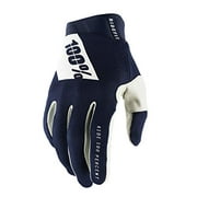 100% RIDEFIT Motocross Gloves - MX & Motor Sport Racing Protective Gear (L - NAVY/WHITE)