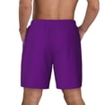 thumbnail image 4 of Balery Purple Mens Swim Trunks Swim Shorts for Men Quick Dry Inseam Beach Shorts with Compression Liner Pocket-Large, 4 of 9