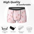 thumbnail image 2 of Men's Boxer Briefs, Cartoon Cute Rabbit Flower Pink Soft Comfy Mens Underwear Boxer Briefs Breathable With Widen Waist, 2 of 7