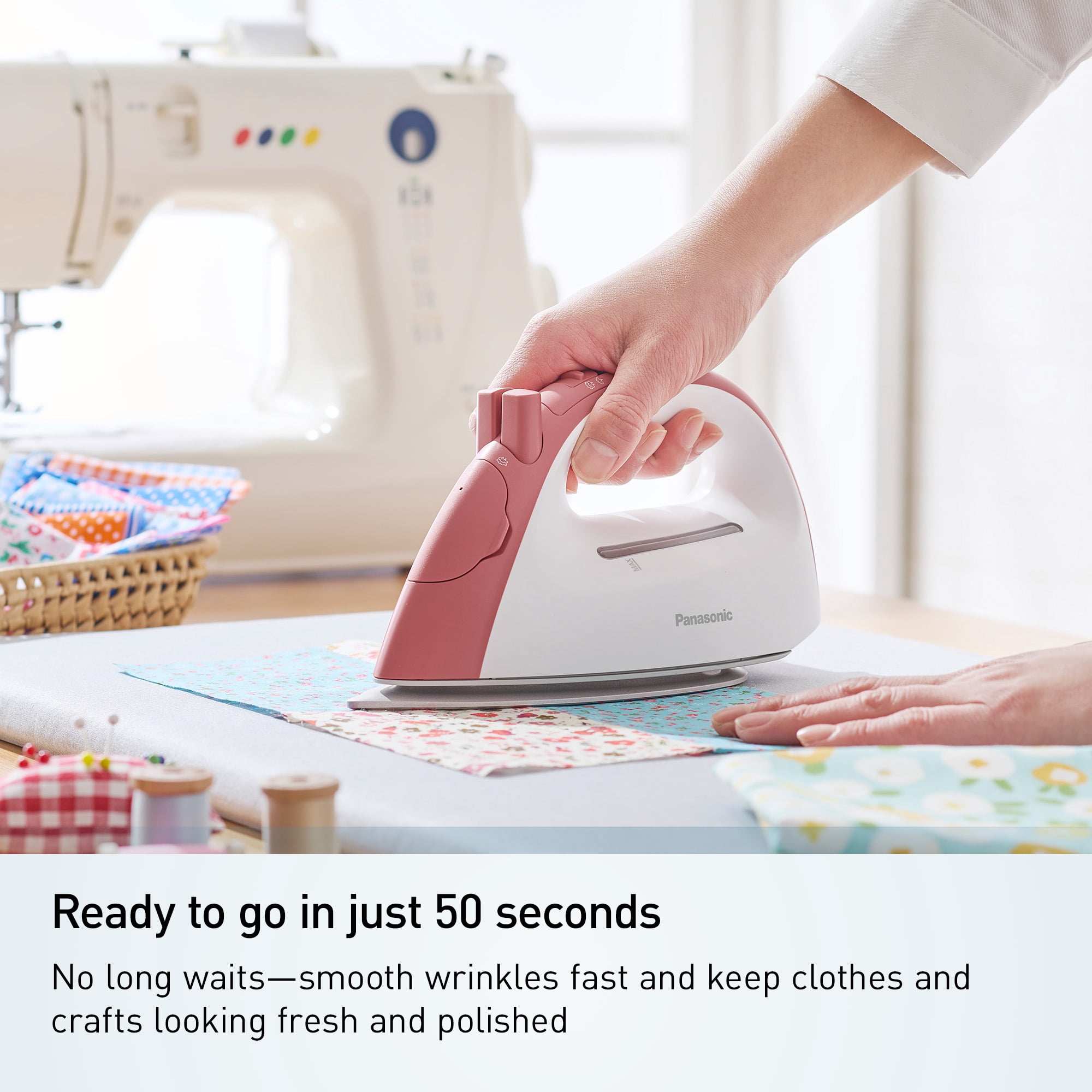 Panasonic Cordless Steam Iron, Compact, Light, with Charging Station NI-QL300R