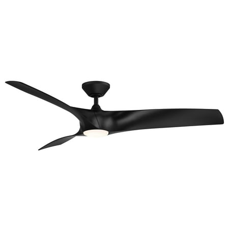 

Zephyr Indoor and Outdoor 3-Blade Smart Ceiling Fan 62in Matte Black with 3000K LED Light Kit and Remote Control