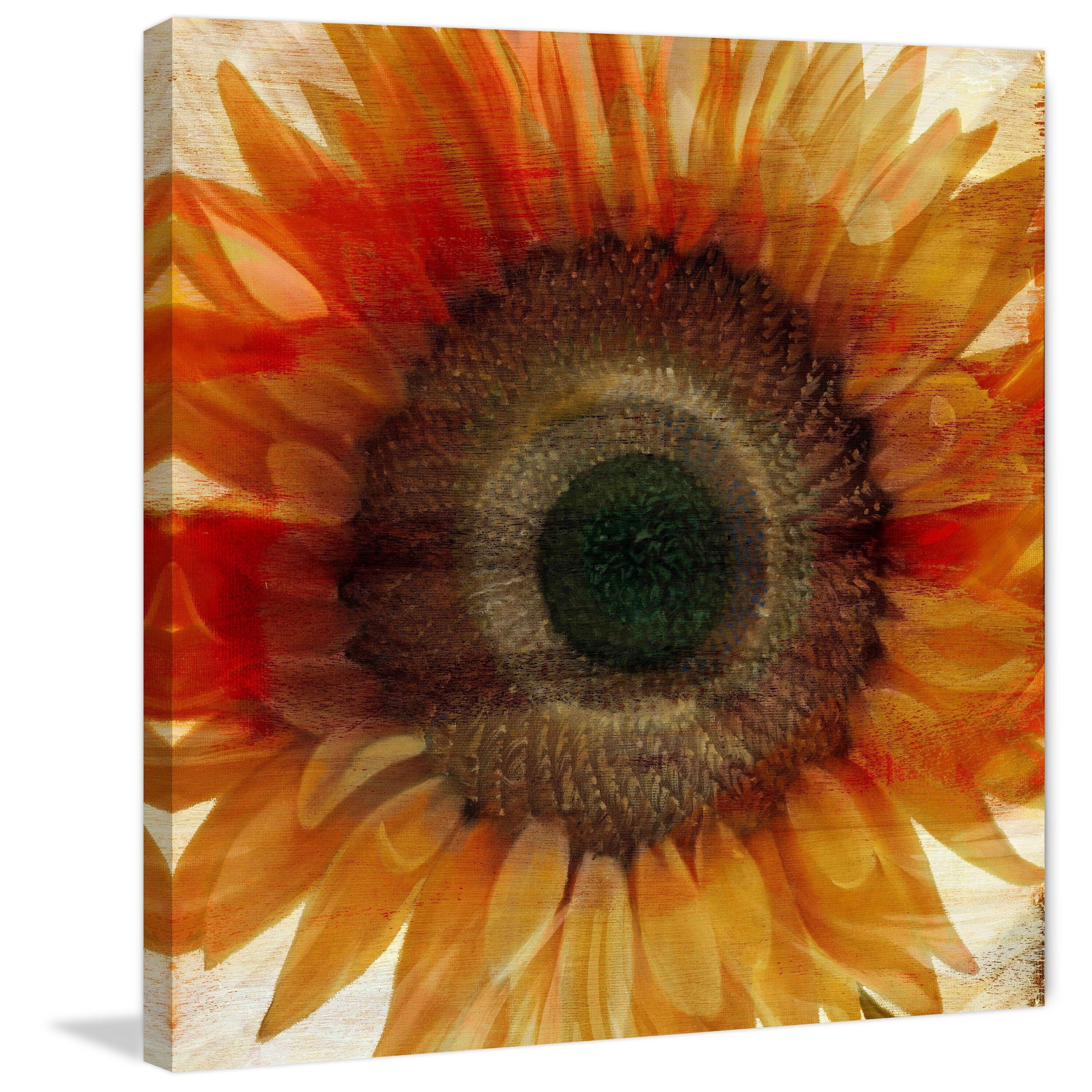 "Flower Strokes III" Painting Print on Wrapped Canvas