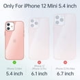 thumbnail image 2 of Meifigno Glitter Compatible with iPhone 12 Mini Case, Hard PC with Soft TPU Edge, [Military Level Protection][Green Materials], Clear Case Designed for iPhone 12 Mini 5.4" 2020, Glitter Pink, 2 of 7