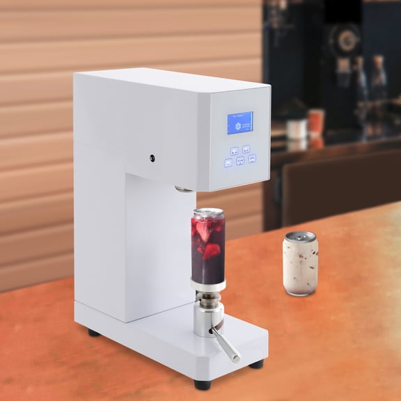 Semi-Auto Can Sealer 370W Motor 11.16-21.98Oz Capacity 4-6s Speed Emergency Stop for Restaurant Cafe