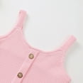 thumbnail image 7 of Toddler Baby Girl Outfits Solid Summer Clothes Solid Color Waffle Sleeveless Ruffle Tank Tops Shorts Set Cute Infant Clothes, 7 of 7