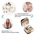 thumbnail image 4 of Rose Leopard Travel Portable Square Jewelry Box with Necklace Organizer, Earring Organizer, and Display Case - Ideal for Rings, Earrings, Necklaces, Bracelets, and More - Suitable for Girls and Women, 4 of 6