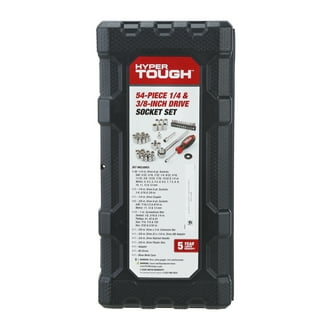 Hyper Tough 107 Piece 1/4, 3/8, 1/2 inch Drive Socket Set For