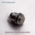 thumbnail image 4 of 4pcs 12mm Stainless Steel Push Button Switch, Waterproof Momentary On Off for Various Voltage Applications, 4 of 5