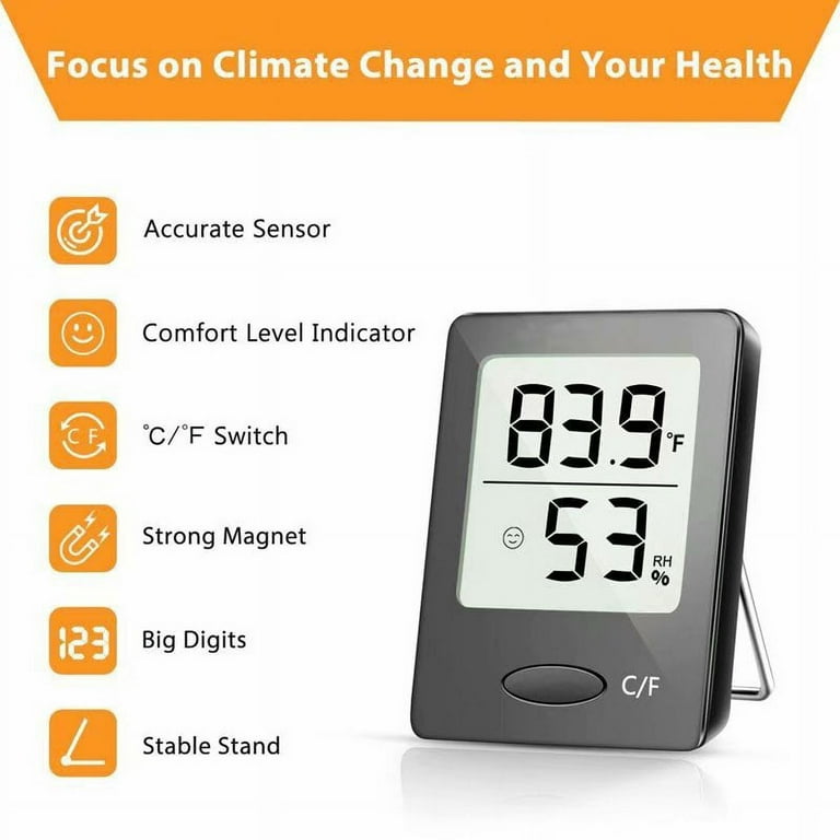 Indoor Thermometer-Hygrometer - Wall/Desktop Type, Heatstroke Index  Monitor, AD-5693