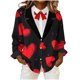 thumbnail image 1 of Camisetas de Manga Larga para las Mujeres Bajo Scrubs, Impreso Casual Botón Blusa, Longitud Regular, Tops de Manga Larga de las Mujeres Casual, Camiseta de Verano de Poliéster, 1 of 5