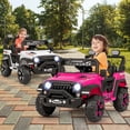 thumbnail image 2 of Costway 12V Kids Ride On Truck with 2*12V Motors Spring Suspension & Remote Control Pink, 2 of 10