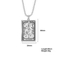 thumbnail image 4 of TEAMER Skeleton Tarot Card Necklace Stainless Steel Amulet Marigold Tarot Card Major Arcana Necklaces for Women Men, 4 of 4