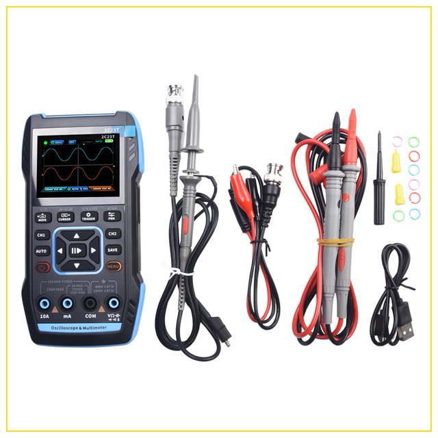 Oscilloscope Numérique Portatif 2C23T Double Canal Générateur de Signal 3en1 - Standard