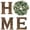 Coffee, variant on Wooden Household Signboard with Artificial Wreath, Farmhouse Wall Decor "HOME" Sign with Wreath as Letter O, Rustic for Indoor Outdoor Porch Entryway, Coffee, By Harlik