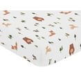 thumbnail image 2 of Sweet Jojo Designs Woodland Animal Pals Green Beige Brown Orange Crib Bedding Set 3 Piece Set, 2 of 6