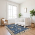 thumbnail image 7 of Addison Rugs Mayfield Premium Machine Washable Traditional Border Navy Rectangle Rug, 5' x 7'6", 7 of 7
