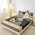 thumbnail image 4 of jejeloiu Rugby Sports Full Size Sheets,Boys Ball Game Bed Sheets For Teens 4-Piece, 4 of 7